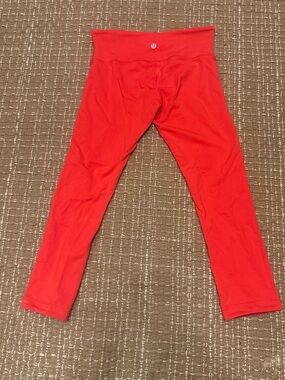 lululemon athletica Bright Red Capris
